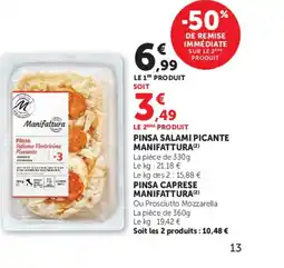 Super U MANIFATTURA Pinsa salami picante offre