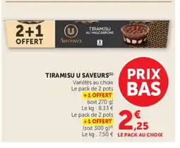 Super U U SAVEURS Tiramisu offre