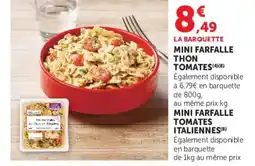 Super U Mini farfalle thon tomates offre