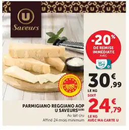 Super U Parmigiano reggiano aop u saveurs offre