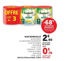 Super U BONDUELLE Mais offre