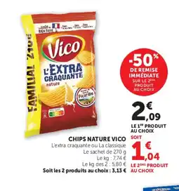Super U VICO Chips nature offre