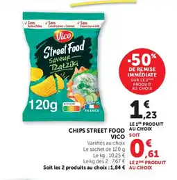 Super U VICO Chips street food offre