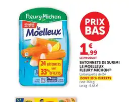 Super U FLEURY MICHON Batonnets de surimi le moelleux offre