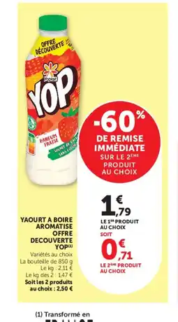 Super U YOP Yaourt a boire aromatise offre decouverte offre