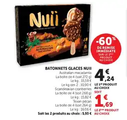 Super U NUII Batonnets glaces offre