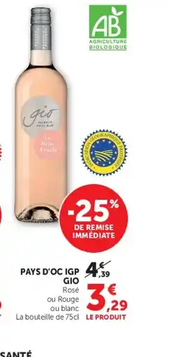 Super U GIO Pays d'oc igp offre