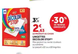 Super U DECOLOR STOP Lingettes offre