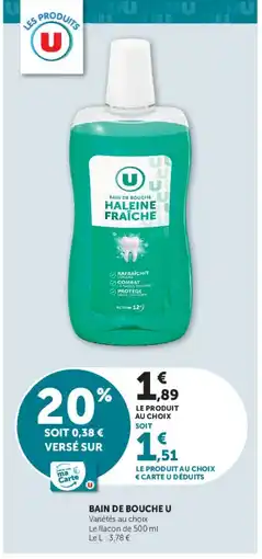 Super U Bain de bouche offre