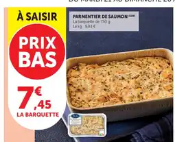 Super U Parmentier de saumon offre