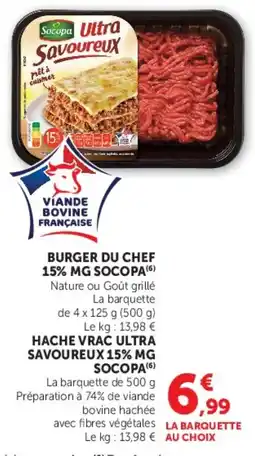 Super U SOCOPA Burger du chef 15% mg offre