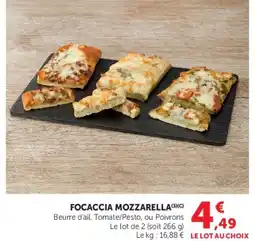 Super U Focaccia mozzarella offre