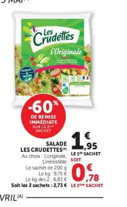 Super U LES CRUDETTES Salade offre