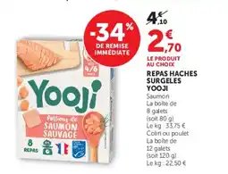 Super U YOOJI Repas haches surgeles offre