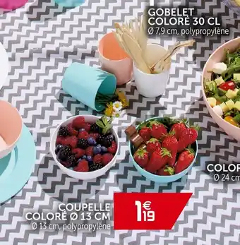Gifi Coupelle coloré offre