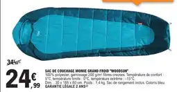 E.Leclerc Sport WOODSUN Sac de couchage momie grand froid offre