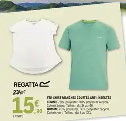 E.Leclerc Sport REGATTA Tee-shirt manches courtes anti-insectes femme offre
