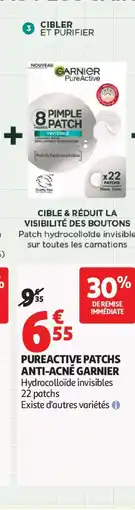 Auchan PUREACTIVE PATCHS ANTI-ACNÉ GARNIER offre