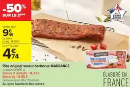 Carrefour Contact Ribs original saveur barbecue madrange offre