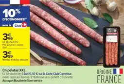 Carrefour Contact Chipolatas xxl offre