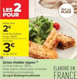 Carrefour Contact Suisse cheddar oignon offre