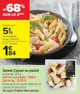 Carrefour Contact Salade caesar au poulet offre