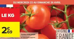 Carrefour Contact Tomate ronde grappe offre