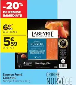 Carrefour Contact Saumon fumé labeyrie offre