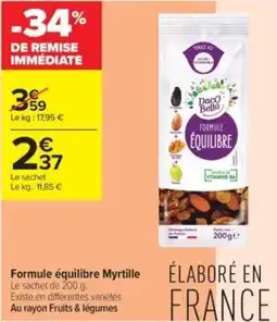 Carrefour Contact Formule équilibre myrtille offre