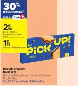 Carrefour Contact Biscuits chocolat bahlsen offre