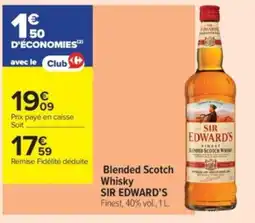 Carrefour Contact Blended scotch whisky sir edward's offre