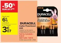Carrefour Contact Duracell 4 piles powerboost aaa offre