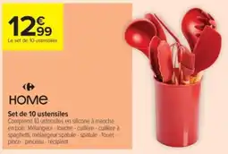 Carrefour Contact Home set de 10 ustensiles offre