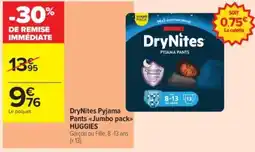 Carrefour Contact Drynites pyjama pants jumbo pack huggies offre