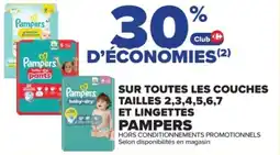 Carrefour Contact Sur toutes les couches tailles 2,3,4,5,6,7 et lingettes pampers offre