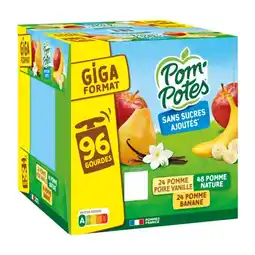 Carrefour Pom'pote compotes, sans sucres ajoutés giga format offre