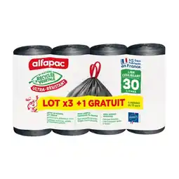 Carrefour Alfapac lot de 15 sacs poubelle 30l offre