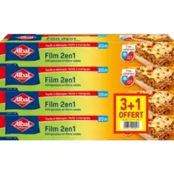 Carrefour Albal film alimentaire 2 en 1 offre