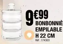 La Foir'Fouille Bonbonnière empilable h 22 cm offre