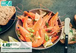 Fresh Crevettes entières cuites asc offre