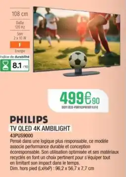 Extra PHILIPS Tv qled 4k ambilight offre