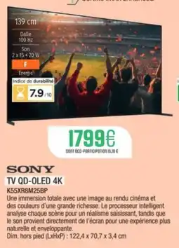 Extra SONY Tv qd-oled 4k offre