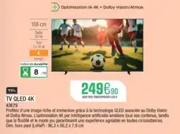 Extra TCL Tv qled 4k 43e7s offre
