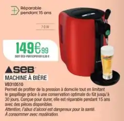 Extra Machine à bière seb offre
