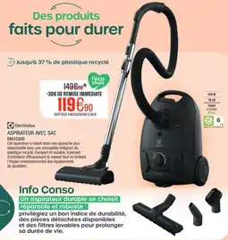 Extra Electrolux aspirateur avec sac offre