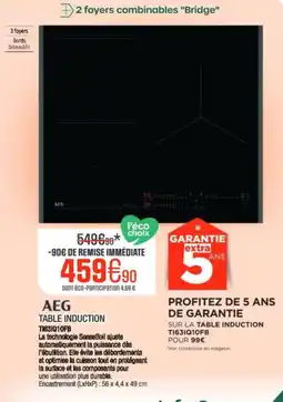 Extra AEG Table induction offre