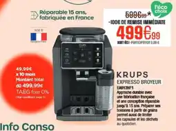 Extra Krups expresso broyeur offre