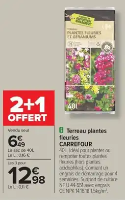 Carrefour Drive Terreau plantes fleuries carrefour offre
