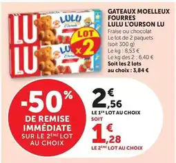 Bi1 Lu - gateaux moelleux fourres l'ourson offre