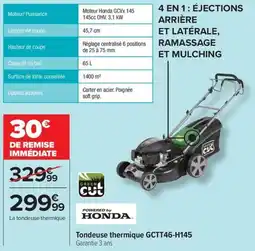 Carrefour Drive Tondeuse thermique gctt46-h145 offre
